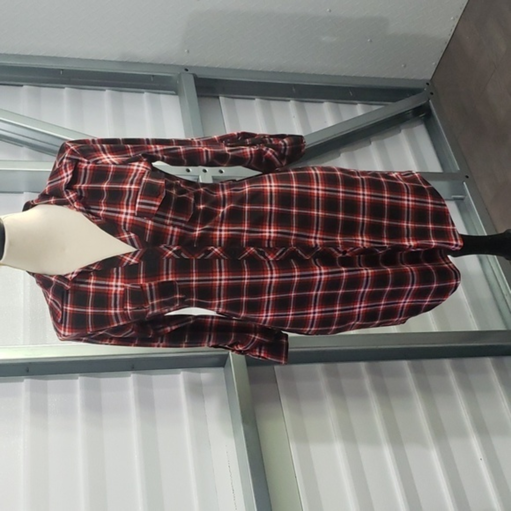 Bobbie Brooks red and black plaid dress size Medium